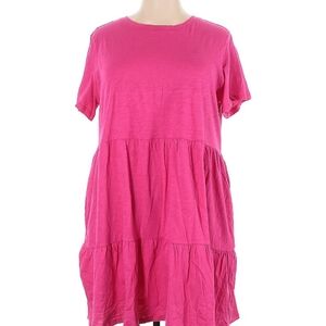 Vibrant Pink Tiered Dress